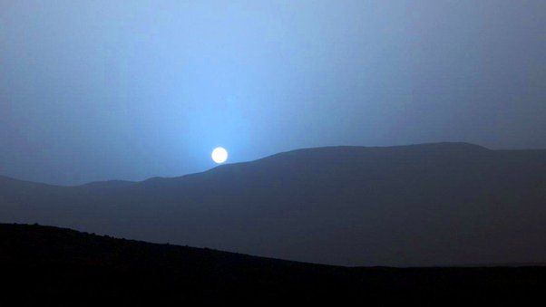 ცისფერი დაისი მარსზე - მზის ჩასვლის საოცარი ფოტოები წითელი პლანეტიდან